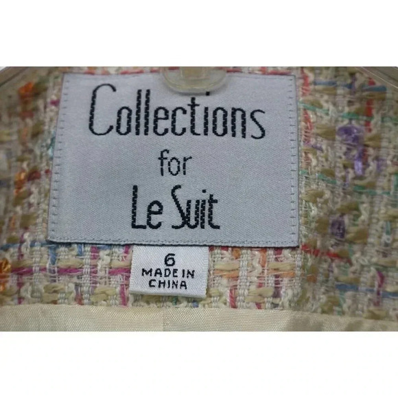 Le Suit-Collections-"Pretty in Tweed" Skirt Suit-Vintage-Size 6-New w/Tags - Picture 6 of 16